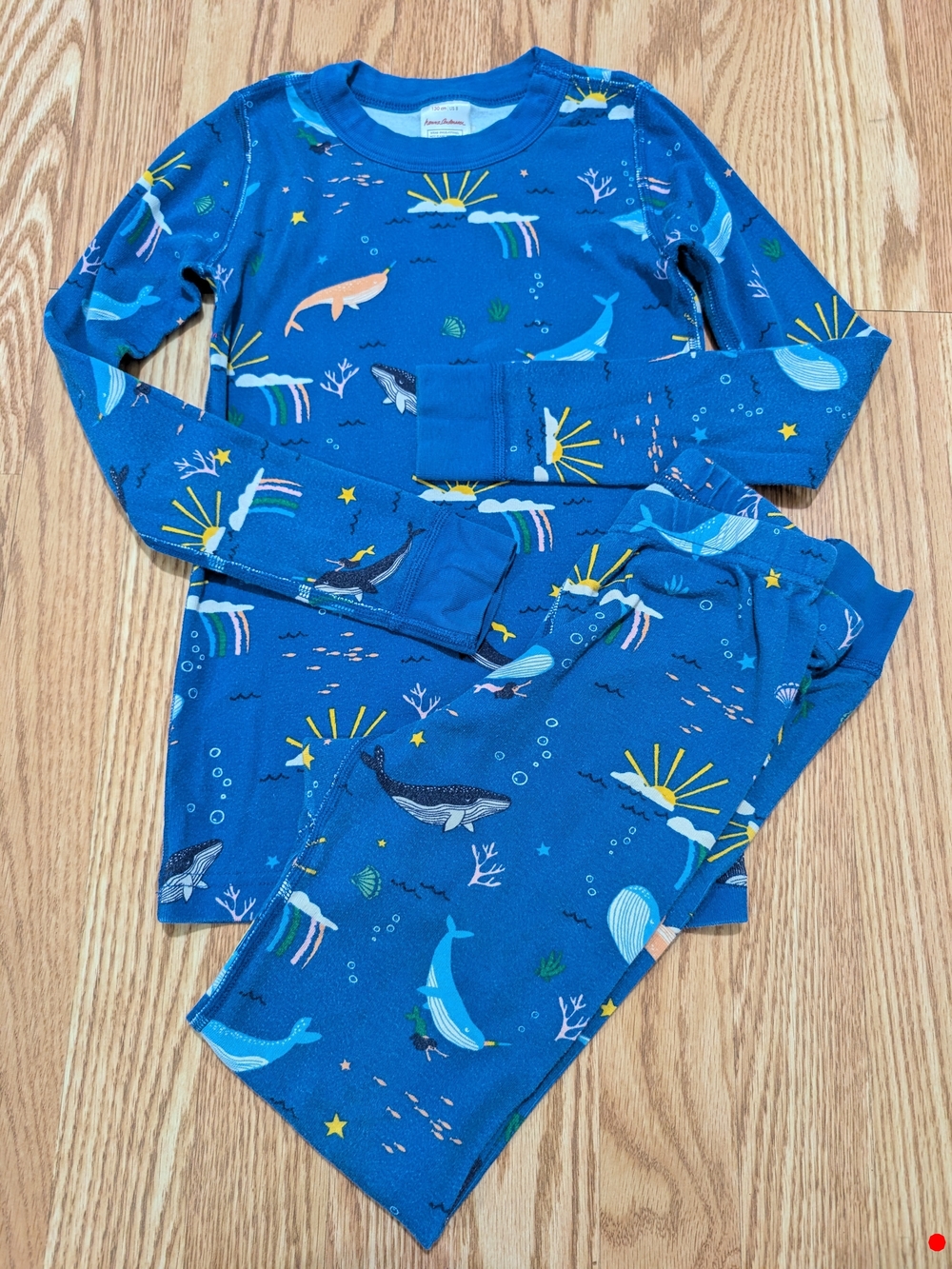 Hanna Andersson Whales And Narwhals Print Long Sleeve Pajamas 130 8